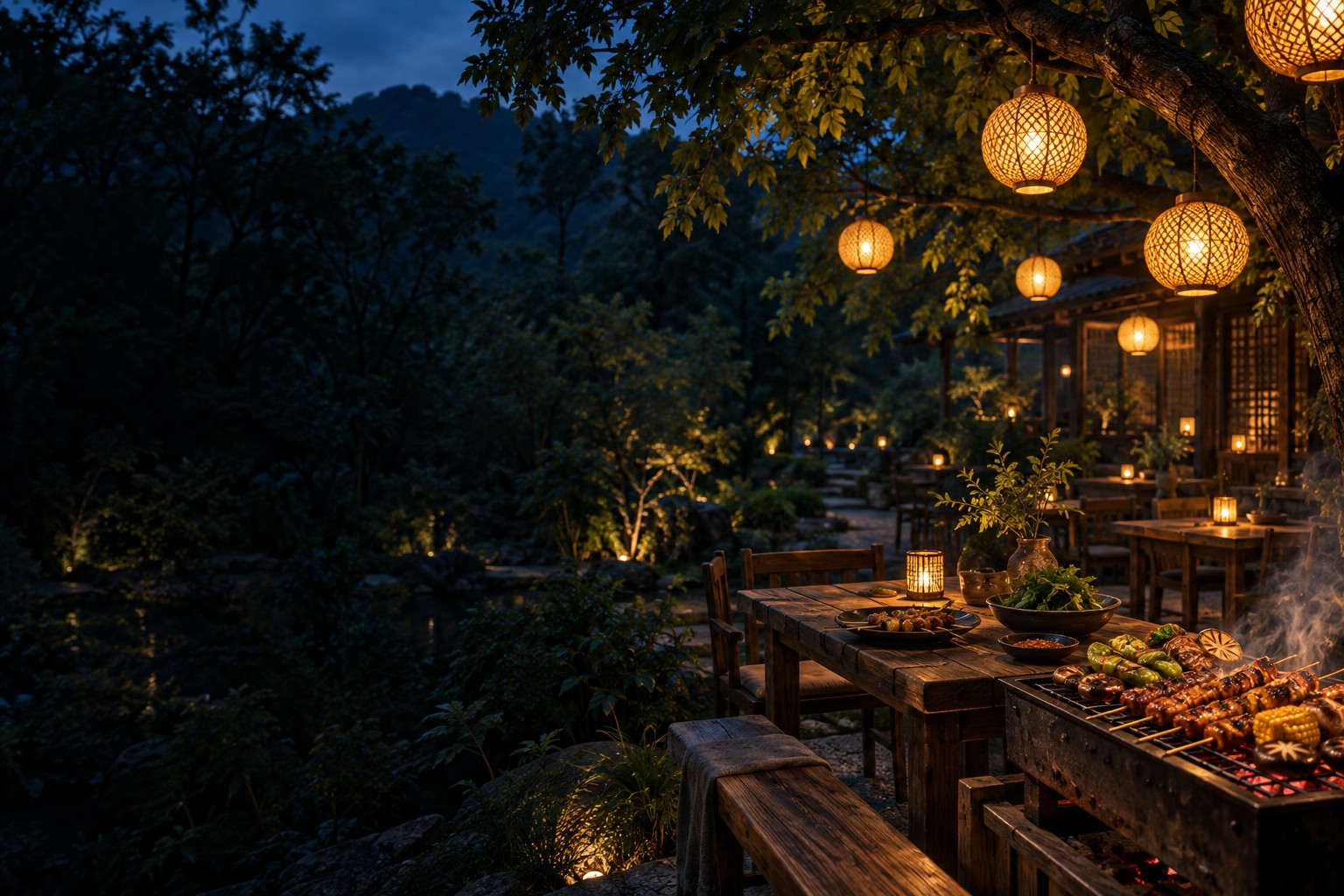 An evening at Lingmu